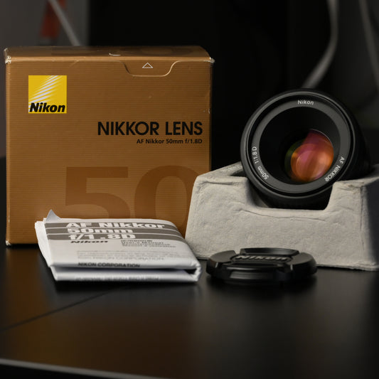 Nikon AF Nikkor 50mm f/1.8D DSLR Lens (Excellent Condition)