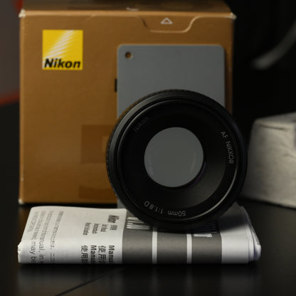 Nikon AF Nikkor 50mm f/1.8D DSLR Lens (Excellent Condition)