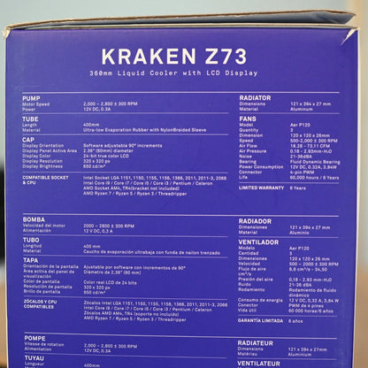 NZXT Kraken Z73 360mm AIO Liquid Cooler with LCD Display